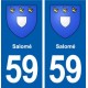 59 Salomé blason autocollant plaque stickers ville