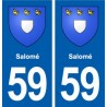 59 Salomé blason autocollant plaque stickers ville