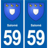 59 Salomé blason autocollant plaque stickers ville