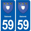 59 Salomé blason autocollant plaque stickers ville