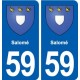 59 Salomé blason autocollant plaque stickers ville
