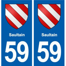 59 Saultain blason autocollant plaque stickers ville