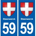 59 Steenwerck blason autocollant plaque stickers ville