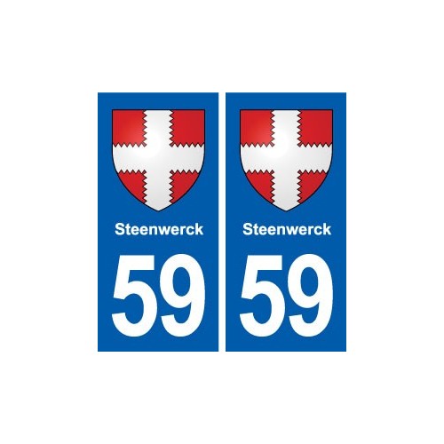59 Steenwerck blason autocollant plaque stickers ville