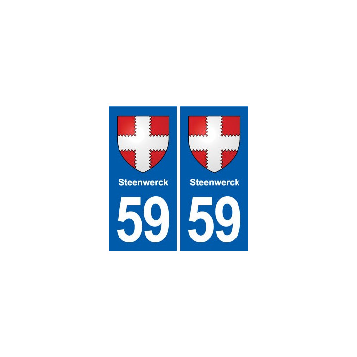 59 Steenwerck blason autocollant plaque stickers ville