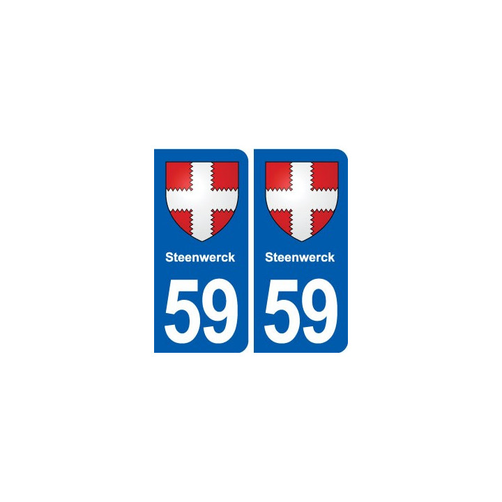 59 Steenwerck blason autocollant plaque stickers ville