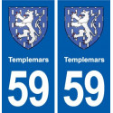 59 Templemars blason autocollant plaque stickers ville