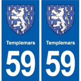 59 Templemars blason autocollant plaque stickers ville