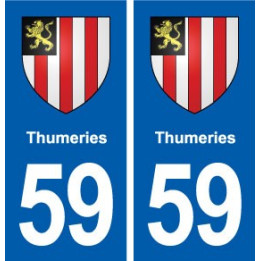 59 Thumeries blason autocollant plaque stickers ville