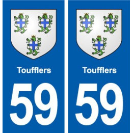 59 Toufflers blason autocollant plaque stickers ville