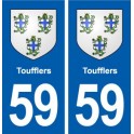 59 Toufflers blason autocollant plaque stickers ville