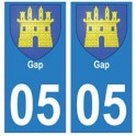 05 Gap ville autocollant plaque