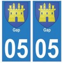 05 Gap ville autocollant plaque