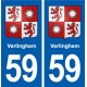 59 Verlinghem blason autocollant plaque stickers ville