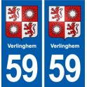 59 Verlinghem blason autocollant plaque stickers ville