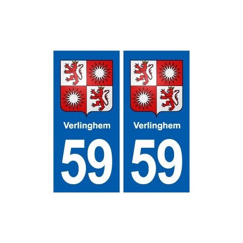 59 Verlinghem blason autocollant plaque stickers ville