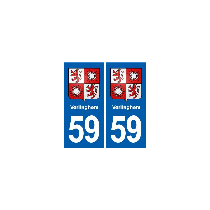 59 Verlinghem blason autocollant plaque stickers ville