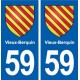 59 Vieux-Berquin blason autocollant plaque stickers ville