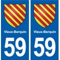 59 Vieux-Berquin blason autocollant plaque stickers ville
