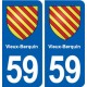 59 Vieux-Berquin blason autocollant plaque stickers ville