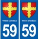 59 Villers-Outréaux blason autocollant plaque stickers ville