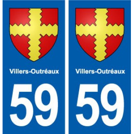 59 Villers-Outréaux blason autocollant plaque stickers ville