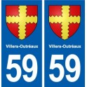 59 Villers-Outréaux blason autocollant plaque stickers ville