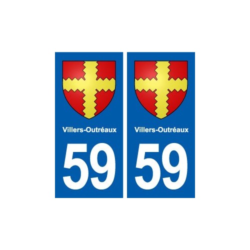 59 Villers-Outréaux blason autocollant plaque stickers ville