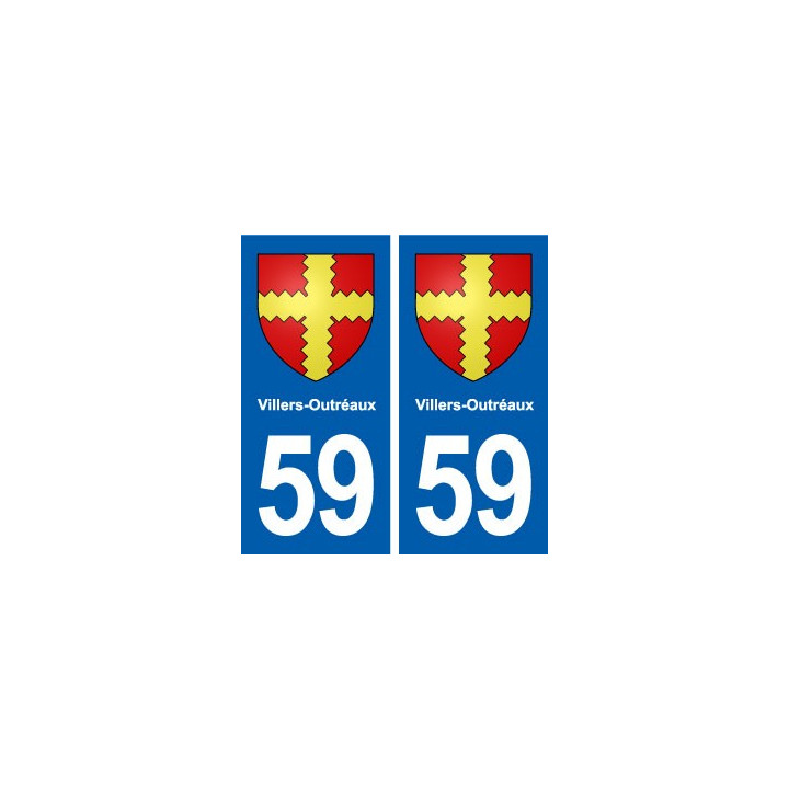 59 Villers-Outréaux blason autocollant plaque stickers ville