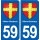 59 Villers-Outréaux blason autocollant plaque stickers ville