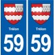 59 Trélon blason autocollant plaque stickers ville