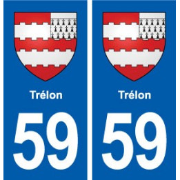 59 Trélon blason autocollant plaque stickers ville