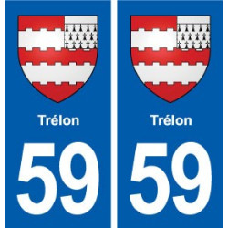 59 Trélon blason autocollant plaque stickers ville