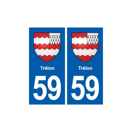 59 Trélon blason autocollant plaque stickers ville
