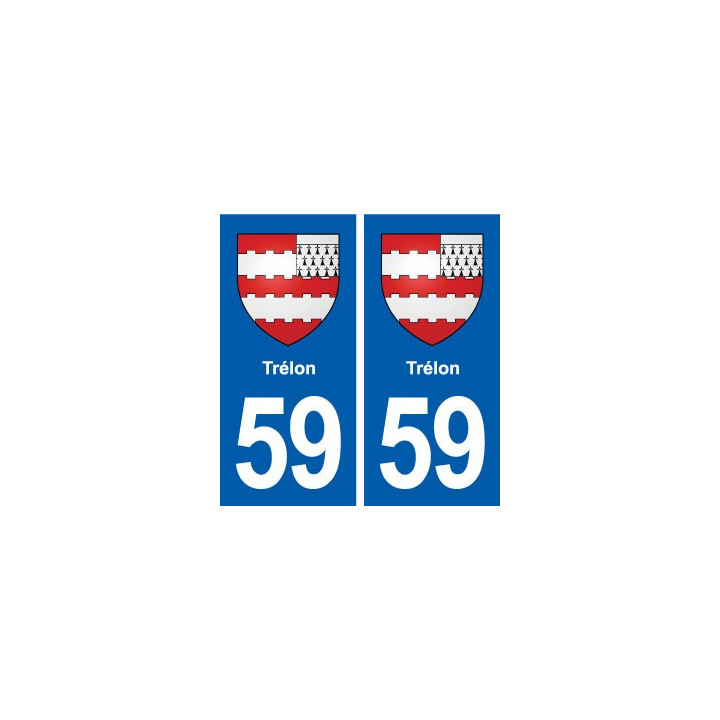 59 Trélon blason autocollant plaque stickers ville