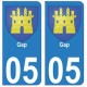 05 Gap ville autocollant plaque