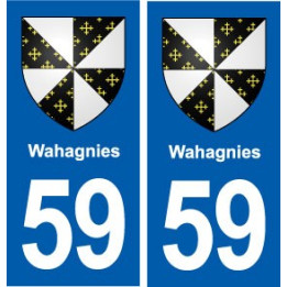 59 Wahagnies blason autocollant plaque stickers ville