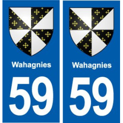 59 Wahagnies blason autocollant plaque stickers ville