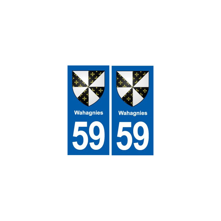 59 Wahagnies blason autocollant plaque stickers ville