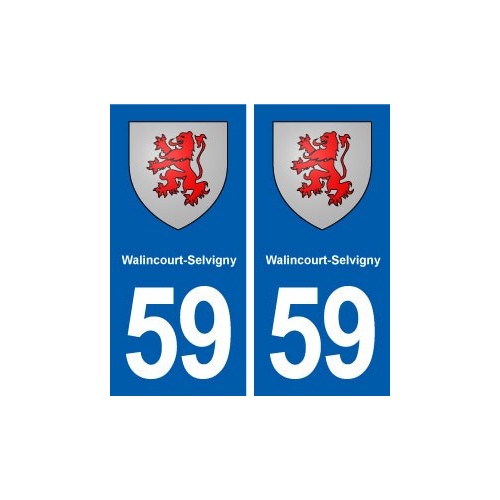 59 Walincourt-Selvigny blason autocollant plaque stickers ville