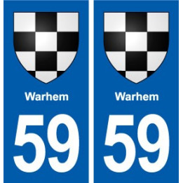 59 Warhem blason autocollant plaque stickers ville