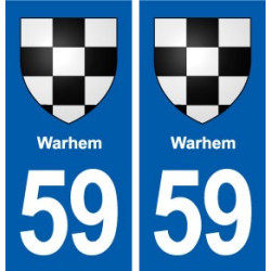 59 Warhem blason autocollant plaque stickers ville