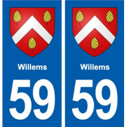 59 Willems blason autocollant plaque stickers ville