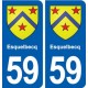 59 Esquelbecq  blason autocollant plaque stickers ville