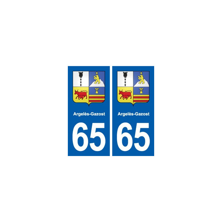65 Argelès-Gazost blason autocollant plaque stickers ville