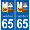 65 Argelès-Gazost blason autocollant plaque stickers ville