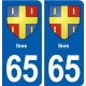 65 Ibos blason autocollant plaque stickers ville