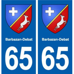 65 Barbazan-Debat blason autocollant plaque stickers ville