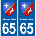 65 Barbazan-Debat blason autocollant plaque stickers ville