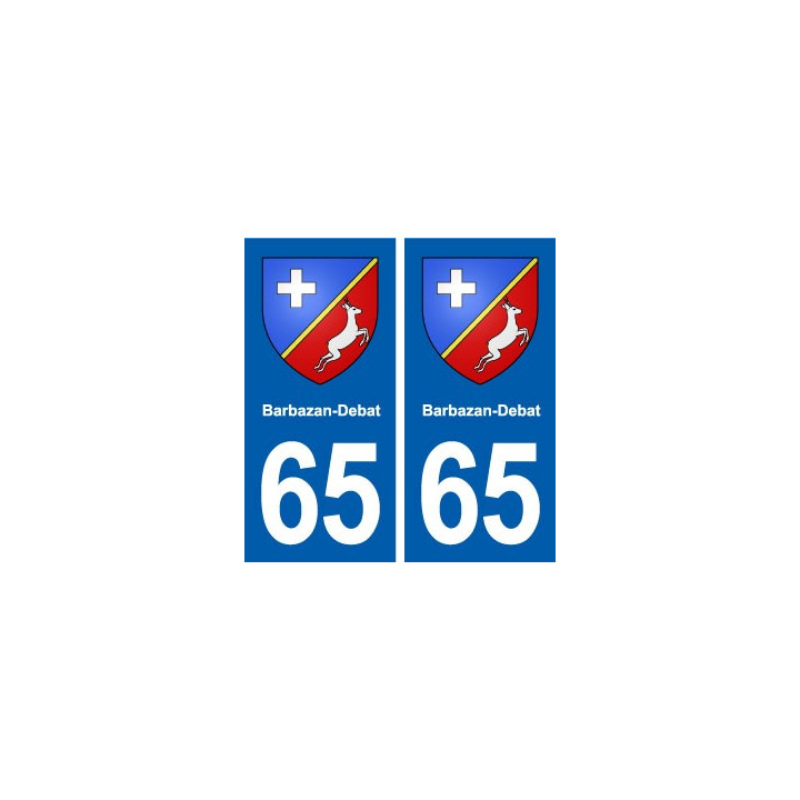 65 Barbazan-Debat blason autocollant plaque stickers ville